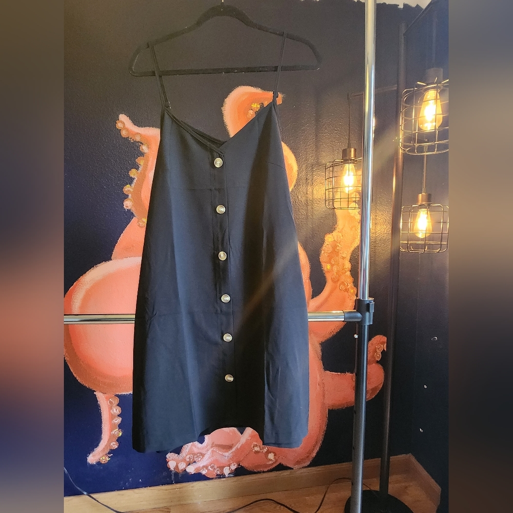 Casual black summer dress, XL, AlvaQ brand